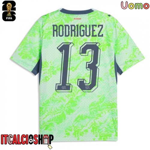 Svizzera Ricardo Rodriguez #13 Seconda Maglia Mondiali 2026 Manica Corta